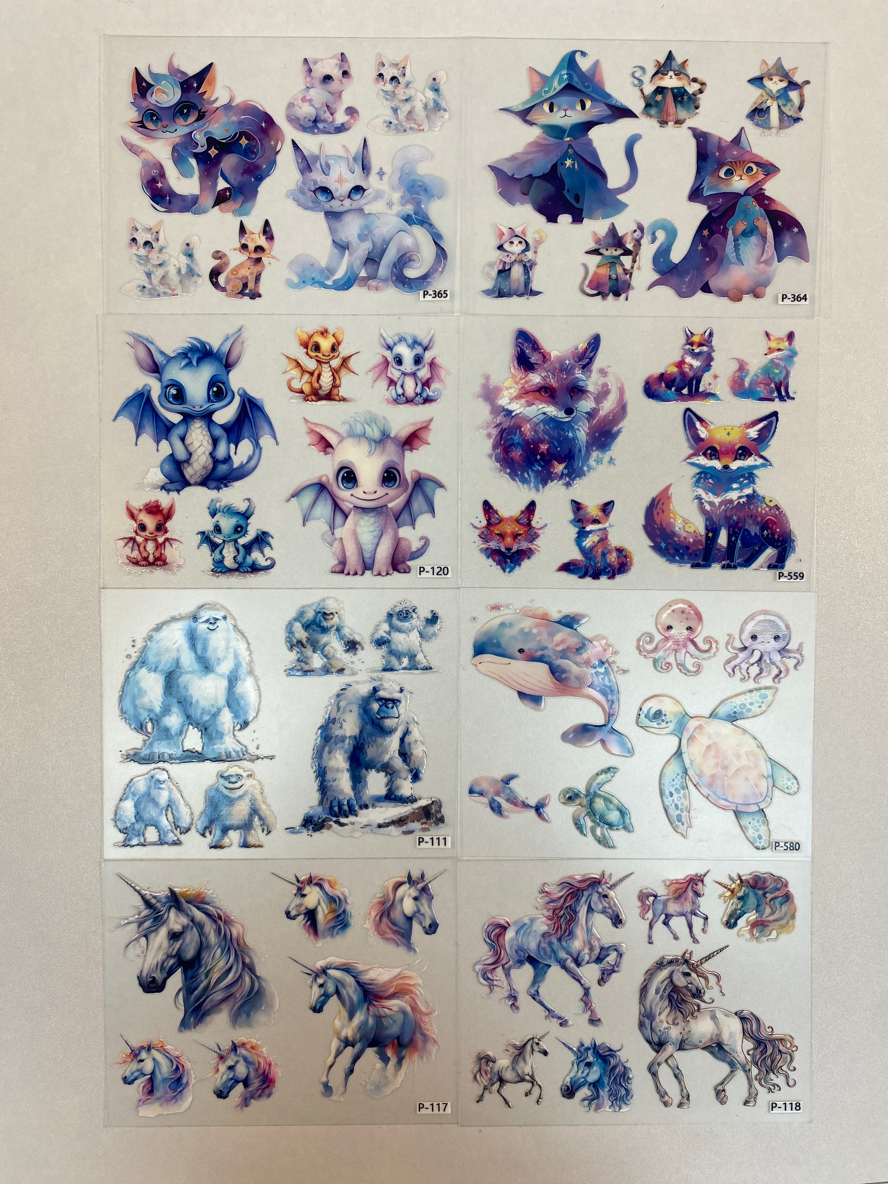 3D embossed stickers (B5 size, 12.5cm*9.5cm)