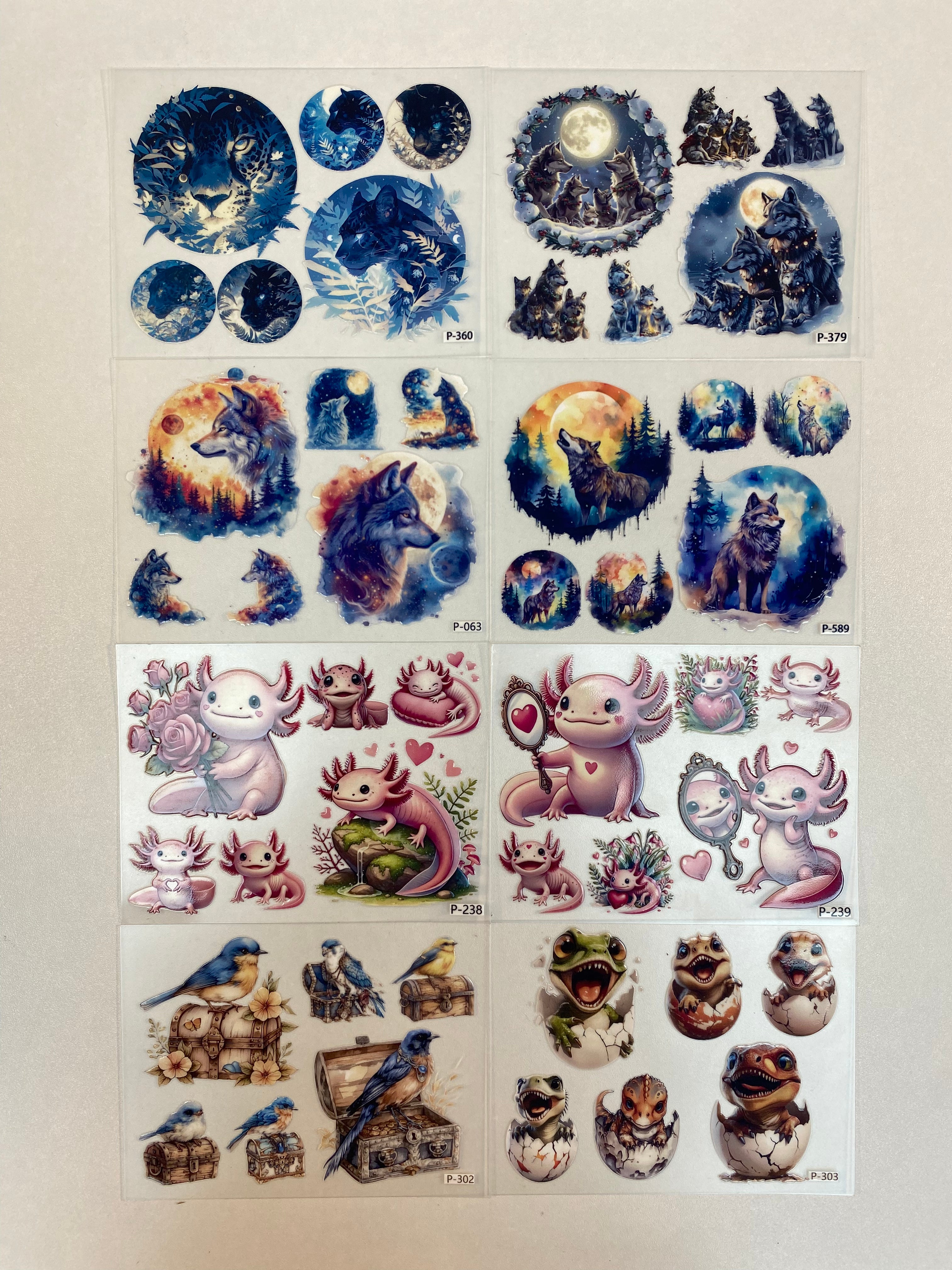 3D embossed stickers (B5 size, 12.5cm*9.5cm)