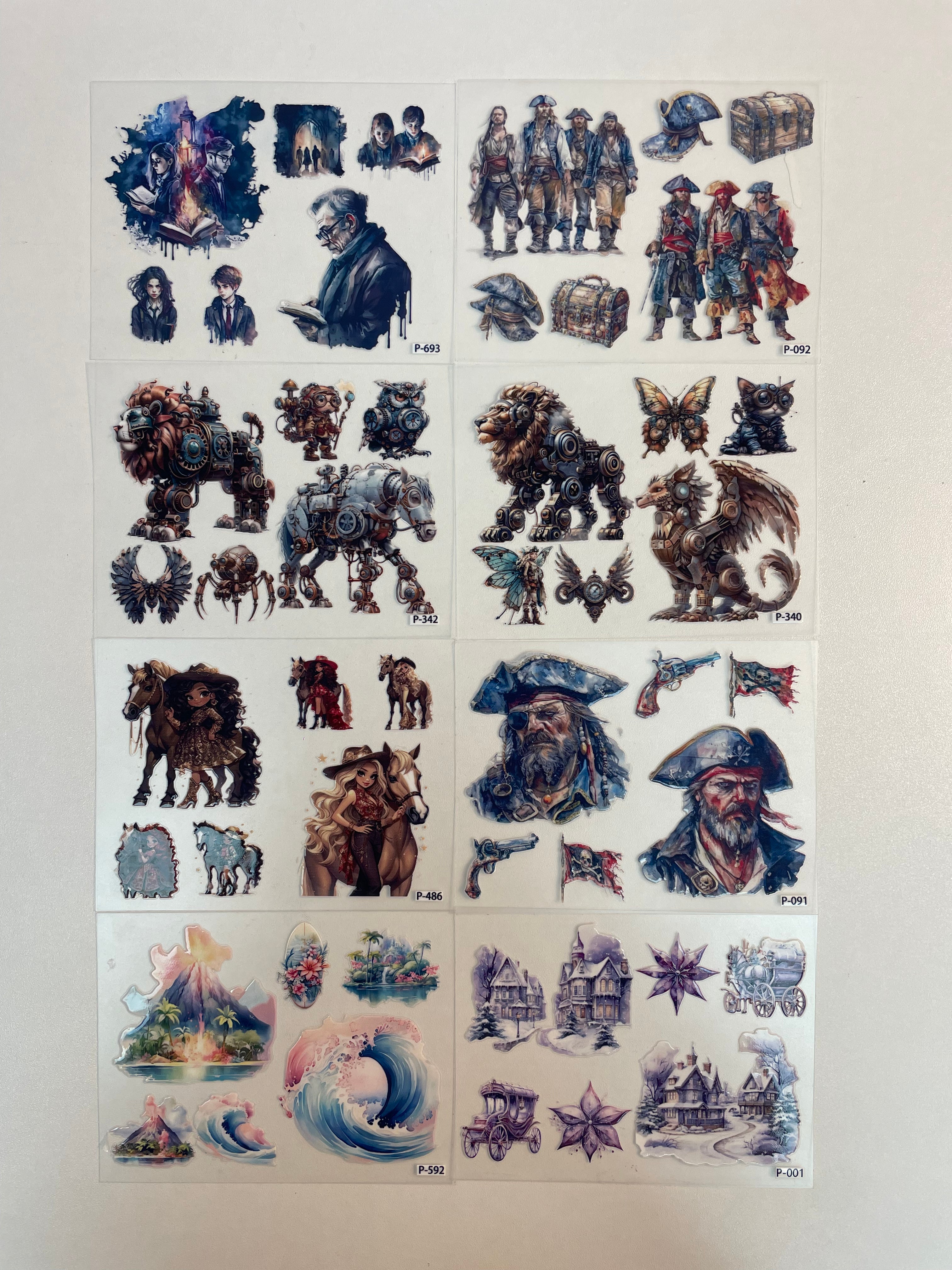 3D embossed stickers (B5 size, 12.5cm*9.5cm)