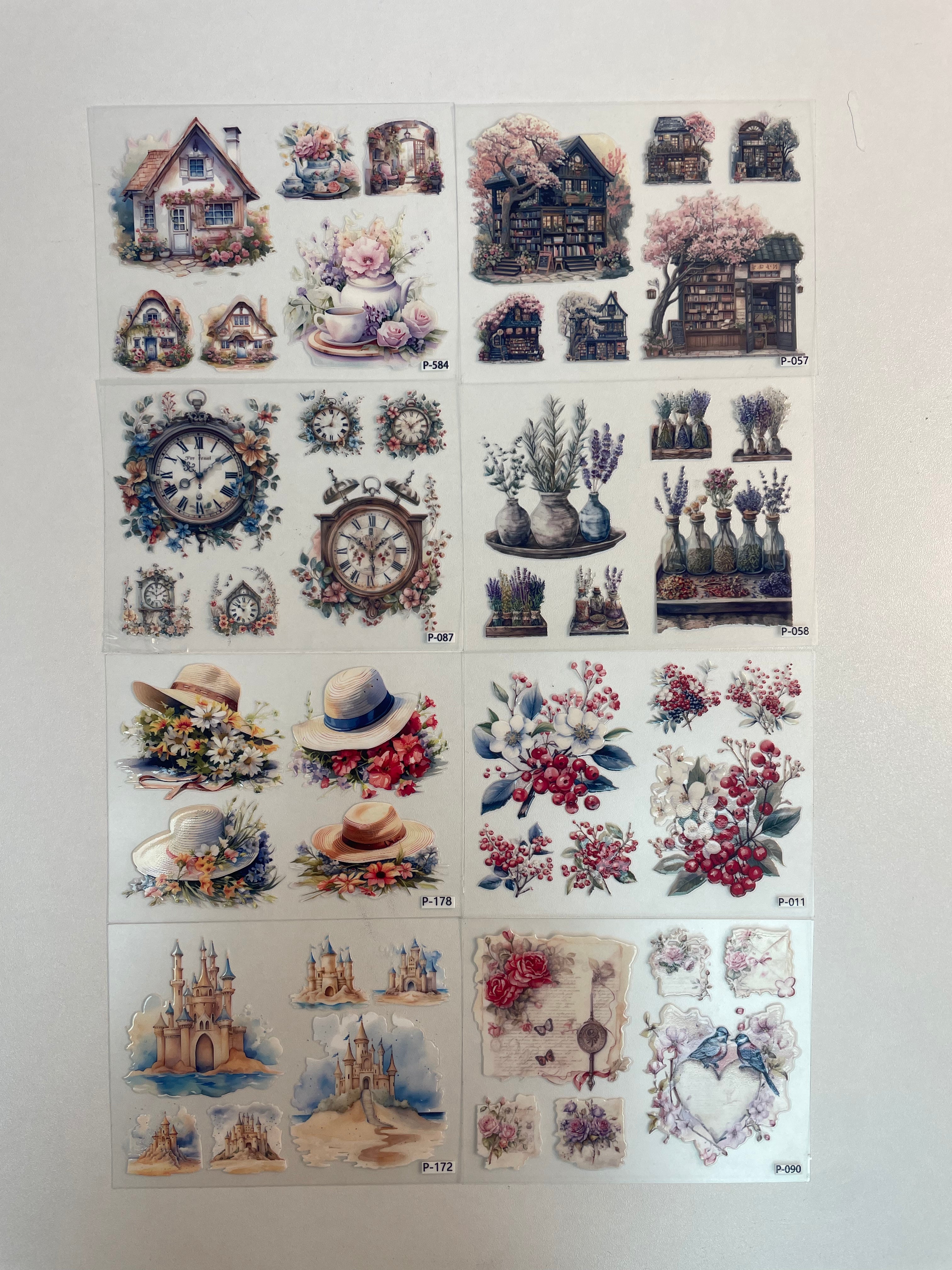 3D embossed stickers (B5 size, 12.5cm*9.5cm)