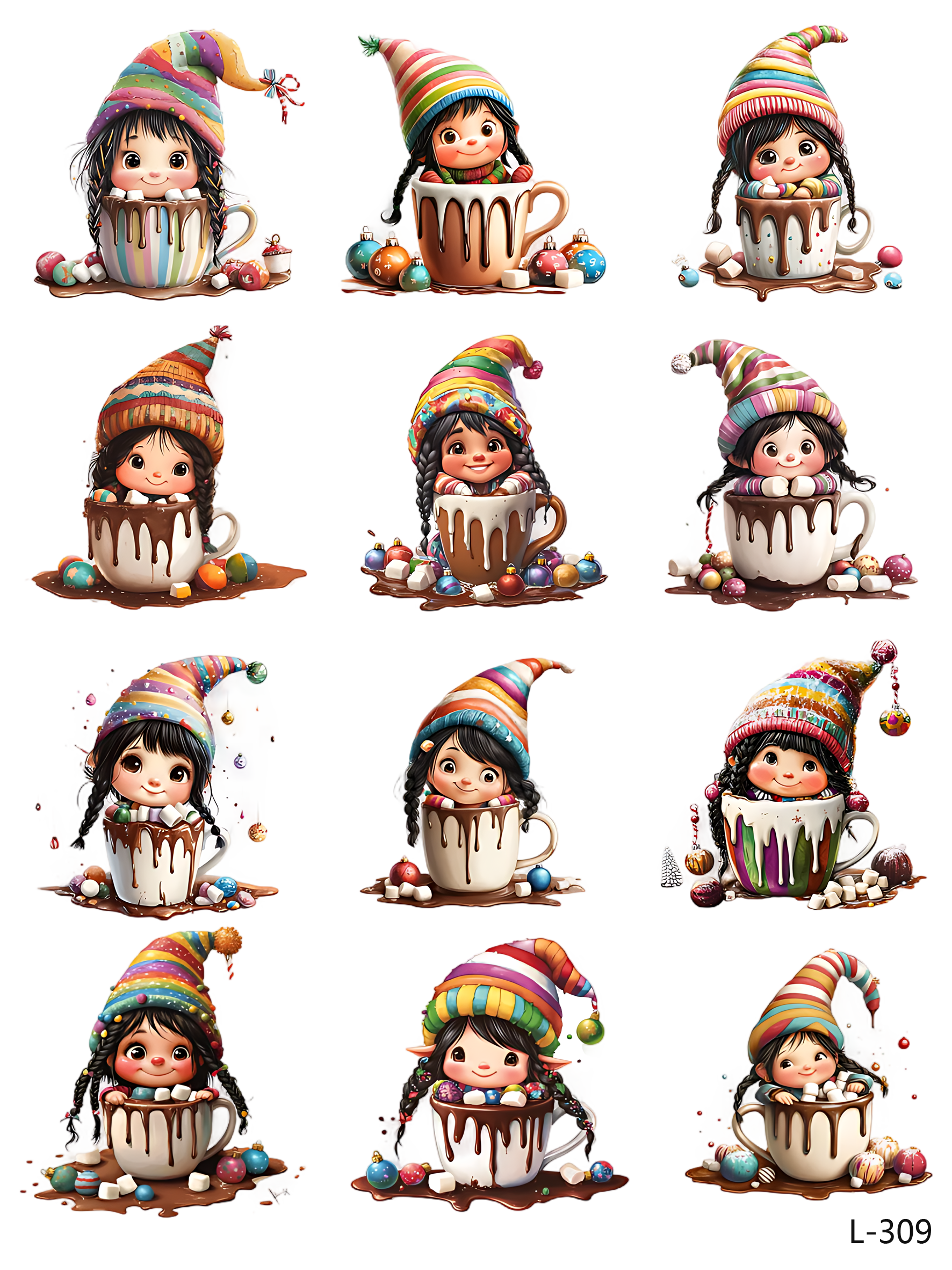 3D embossed stickers (A5 size, 15cm*20cm)