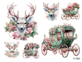 3D embossed stickers (B5 size, 12.5cm*9.5cm)