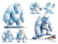 3D embossed stickers (B5 size, 12.5cm*9.5cm)