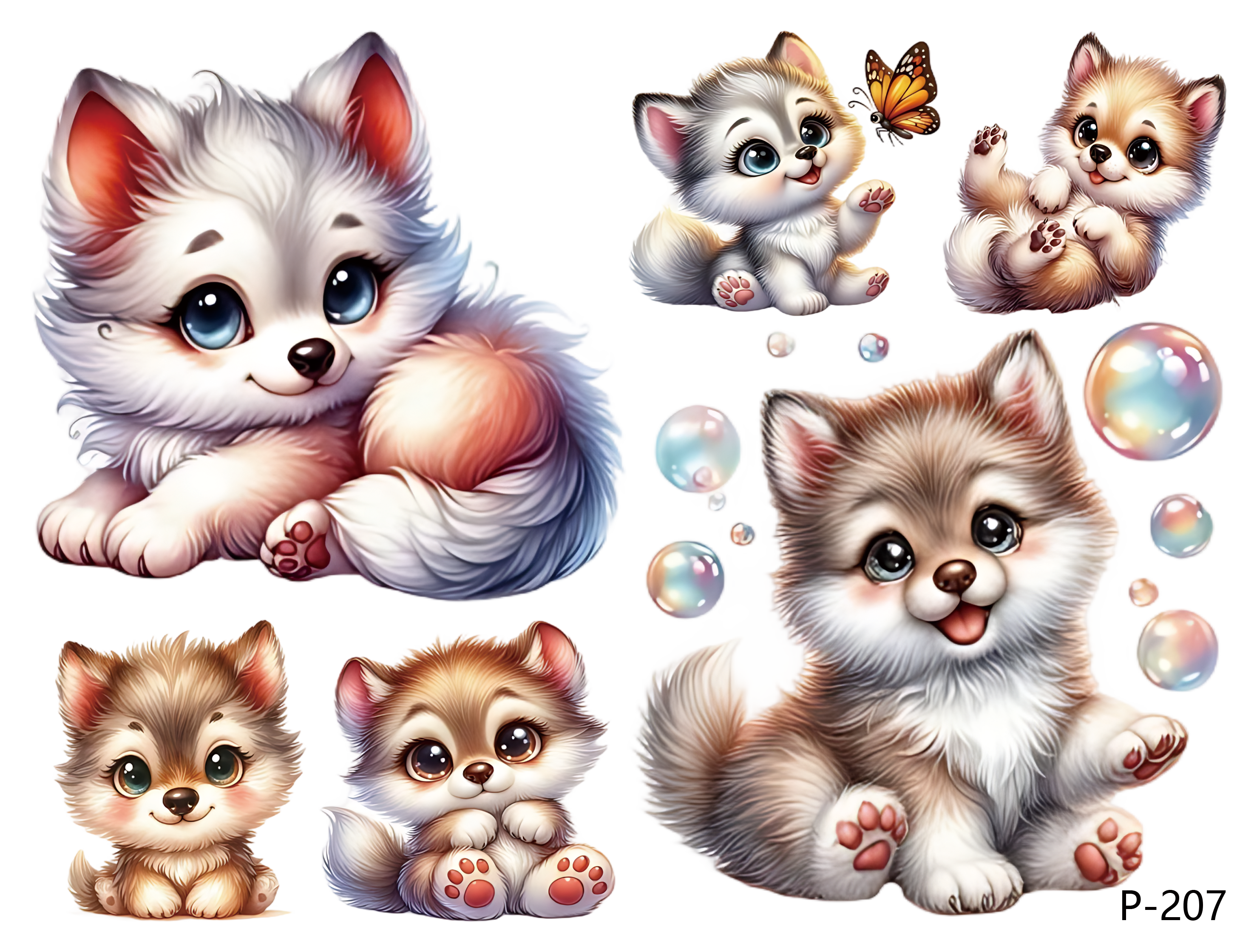 3D embossed stickers (B5 size, 12.5cm*9.5cm)