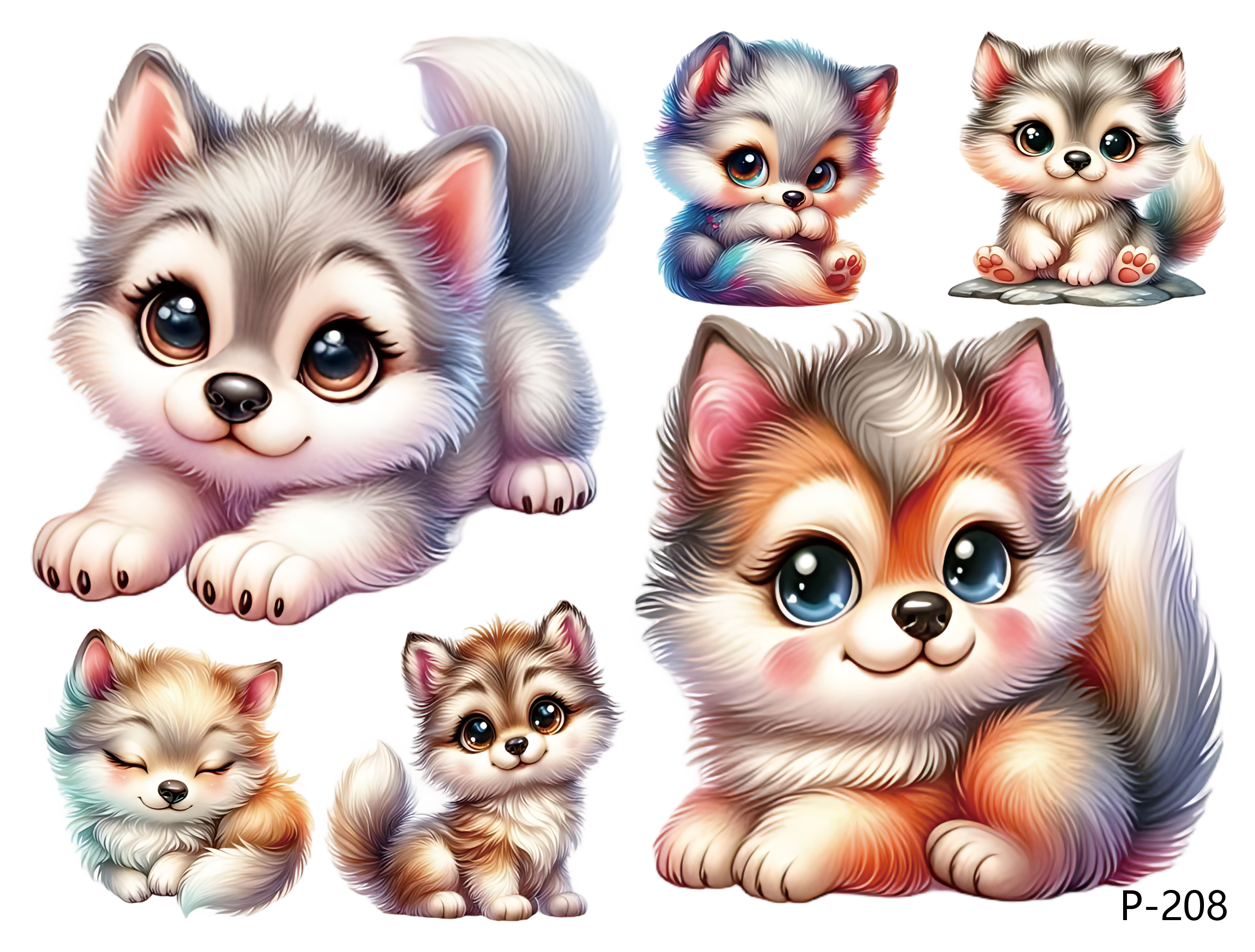 3D embossed stickers (B5 size, 12.5cm*9.5cm)