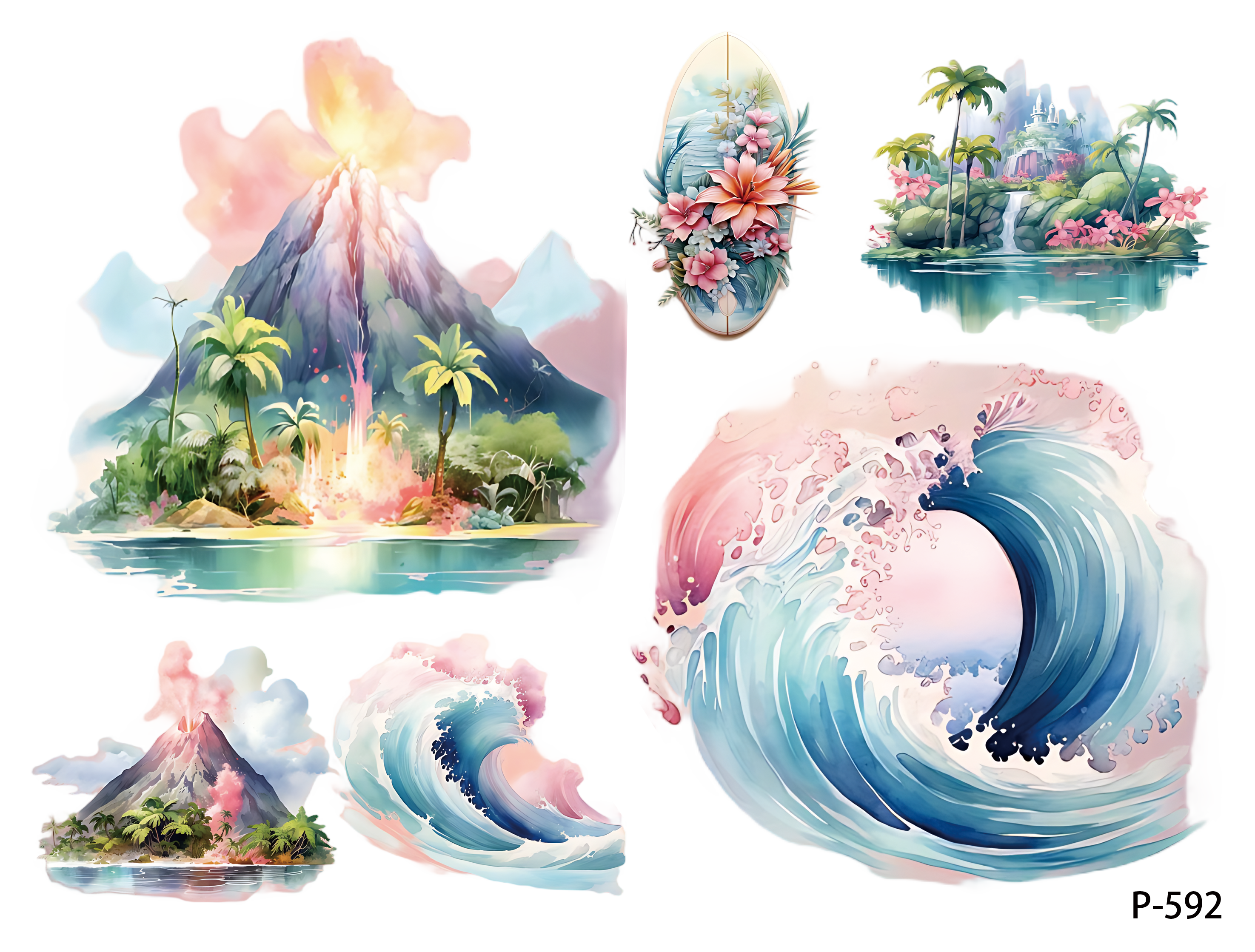 3D embossed stickers (B5 size, 12.5cm*9.5cm)